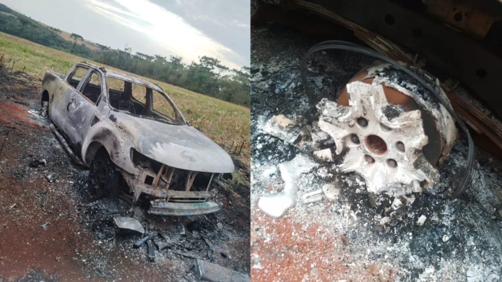 Ranger furtada é encontrada totalmente destruída pelo fogo