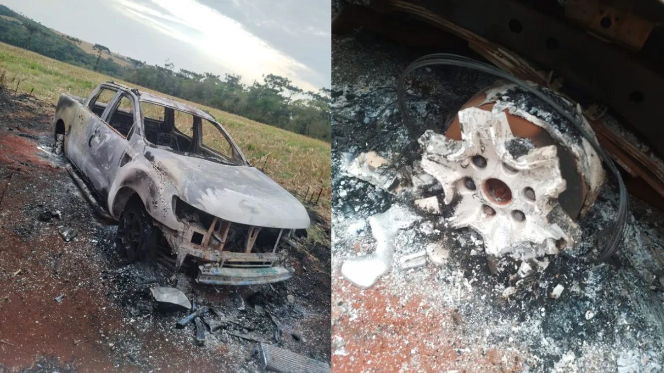 Ranger furtada é encontrada totalmente destruída pelo fogo