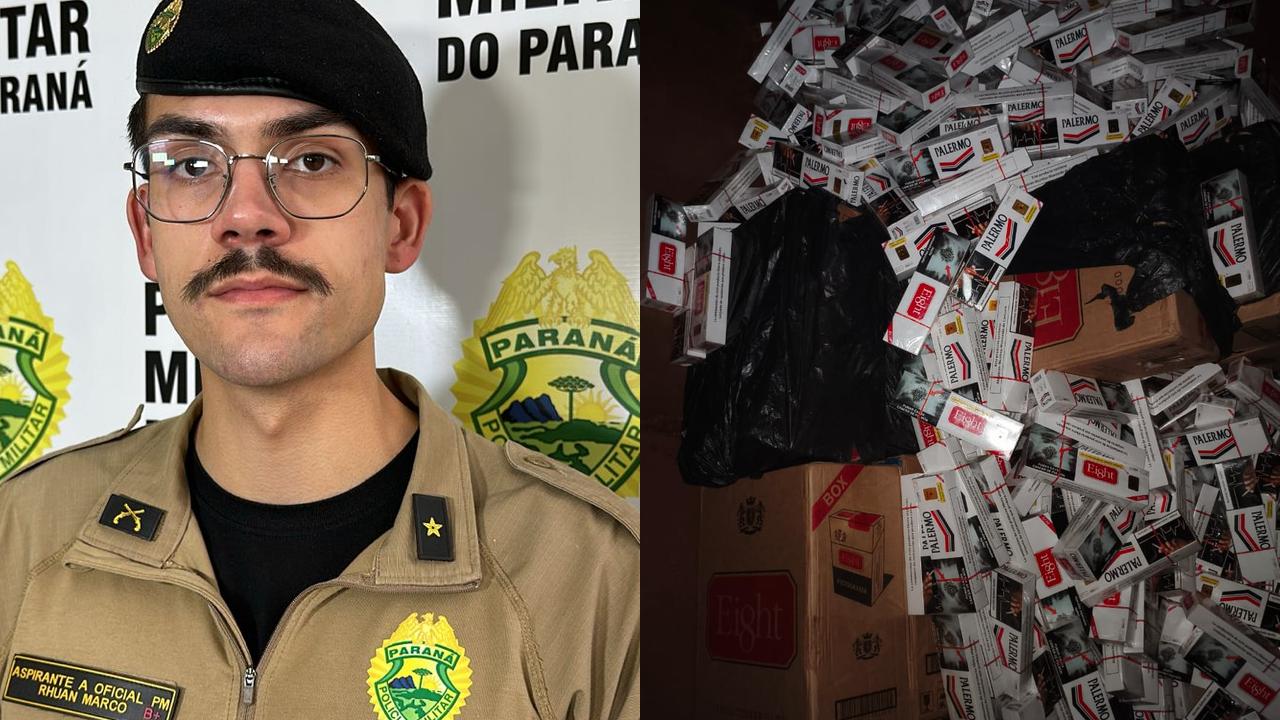 Caminhão carregado com cigarros contrabandeados fazia rota suspeita, conta PM