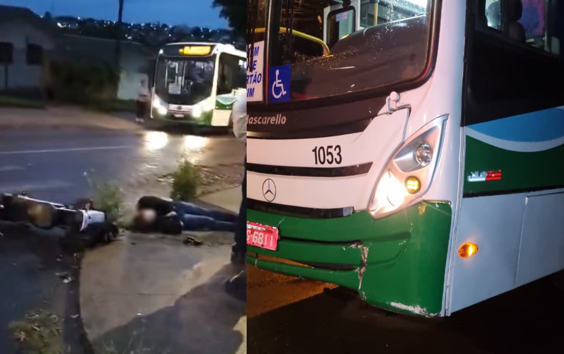 Em scooter elétrica, jovem bate contra ônibus no Brasília; Médico do Siate é mobilizado