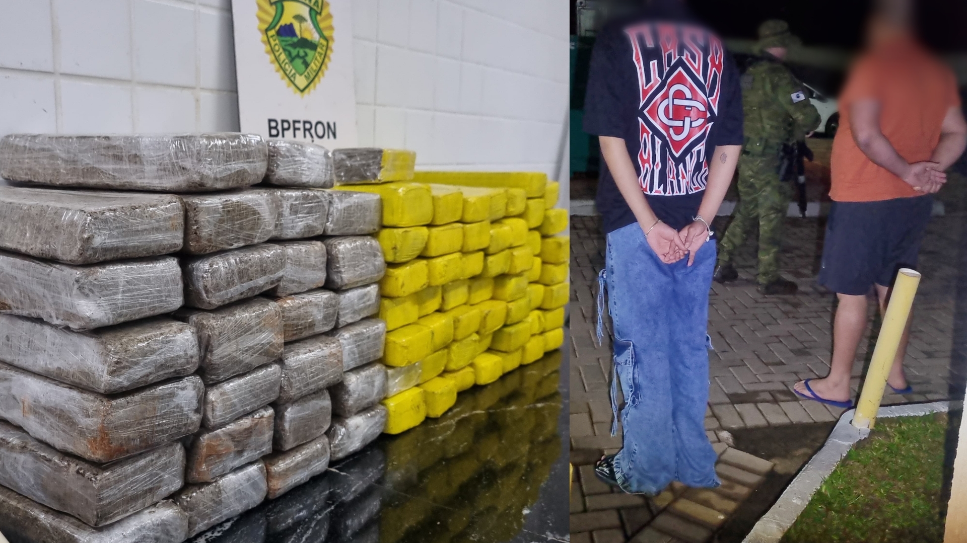HB20 trazendo 50 kg de maconha para Cascavel é interceptado pelo BPFron na BR277