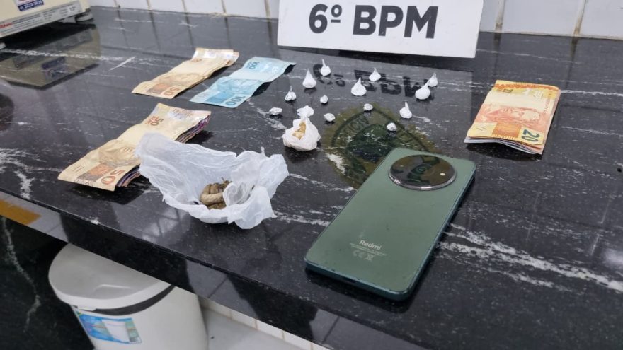 Drogas são apreendidas e dupla levada à Delegacia após ação do Policial Madril com o Choque