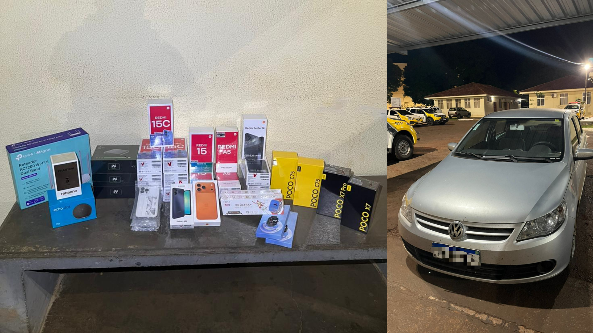Carro recheado com R$ 30 mil em eletrônicos é interceptado pela PM e entregue na RF em Cascavel
