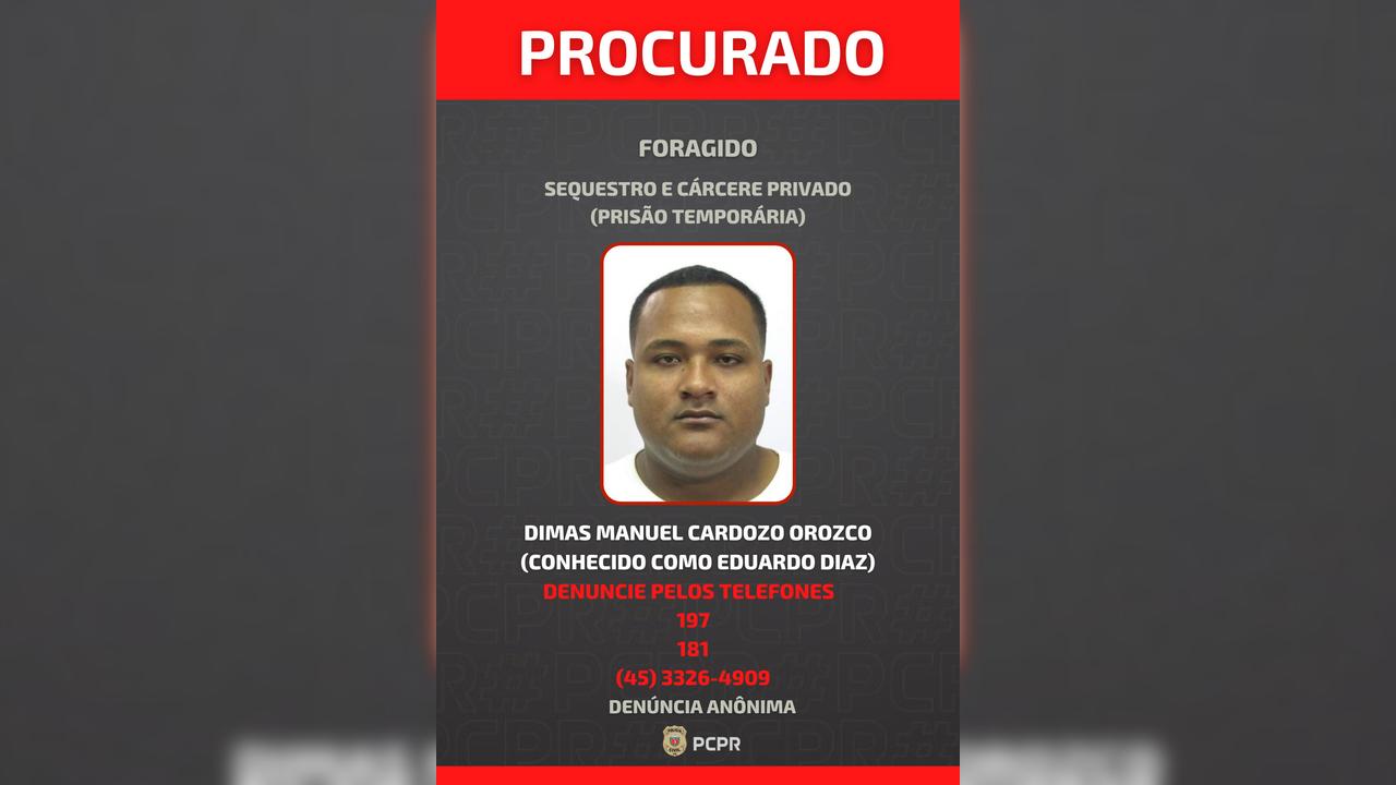 Sequestro e cárcere privado: Mandado de prisão contra venezuelano foi expedido pelo 2° Juizado de Cascavel