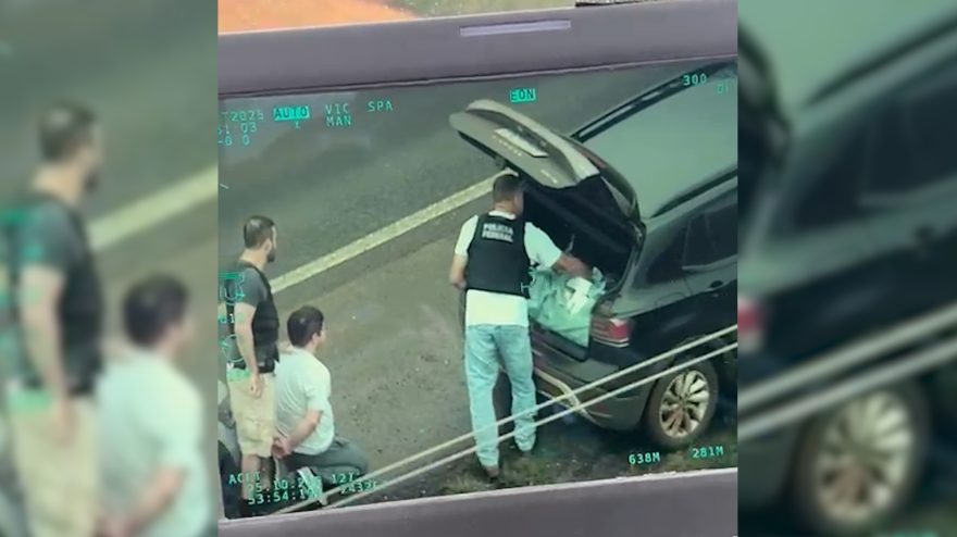 Falcão do BPMOA auxilia PF e prende homem com eletrônicos sem registro em Matelândia