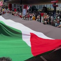 Ato pede libertação de ativistas de flotilha e medidas duras do Brasil Imagem referente a Ato pede libertação de ativistas de flotilha e medidas duras do Brasil