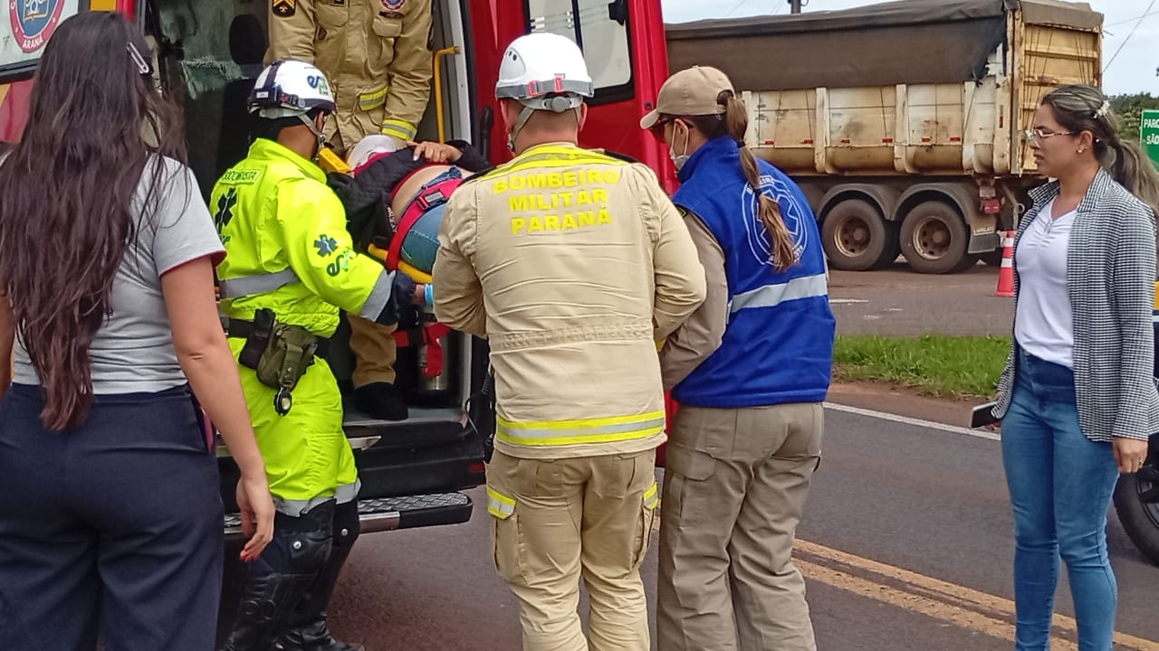 Acidente com três vítimas é registrado na BR-277, em Cascavel Acidente com três vítimas é registrado na BR-277, em Cascavel