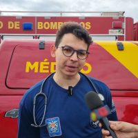 Imagem referente a 'Apesar do impacto muito grande, vítima só tinha umas lesões em membros inferiores', afirma médico