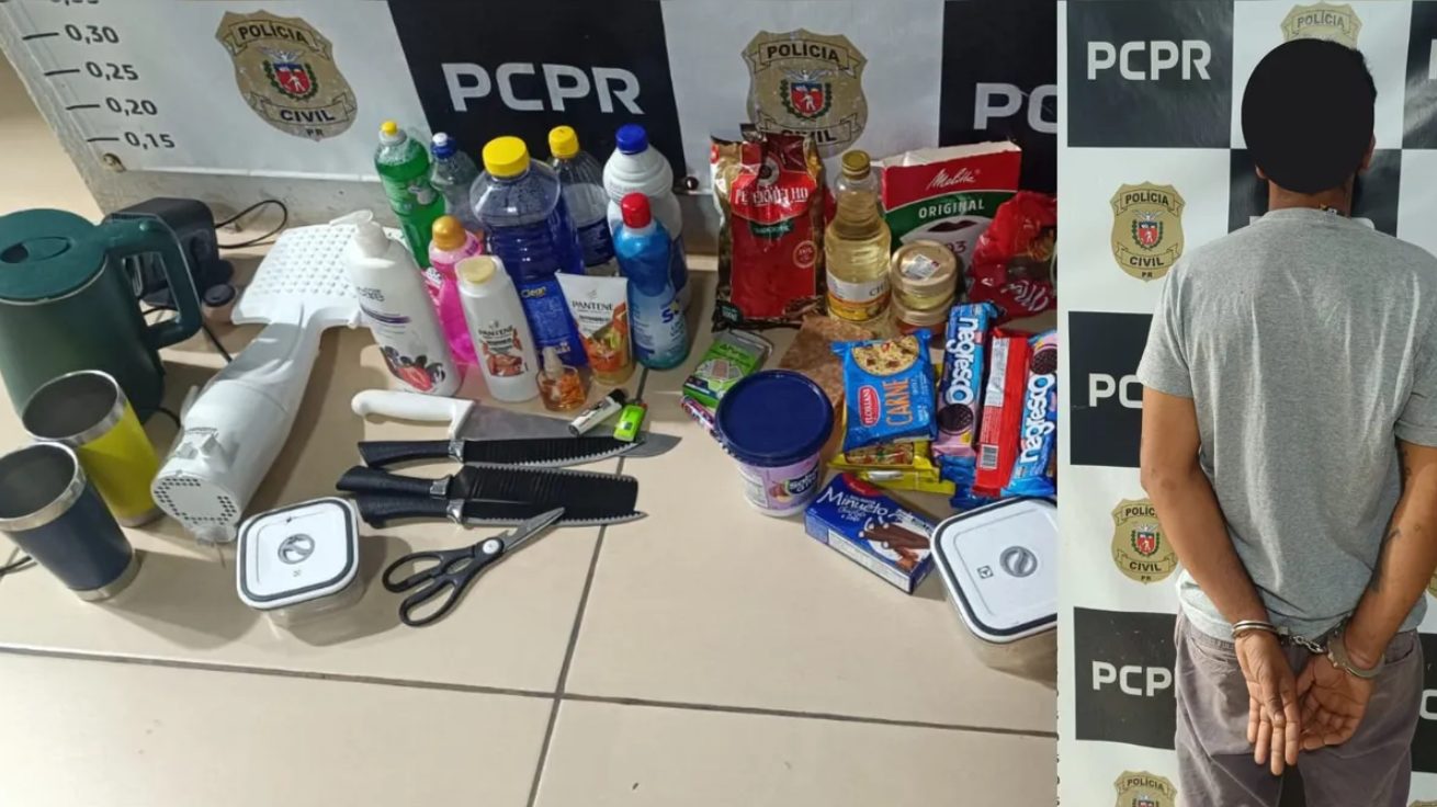 Ladrão é preso após furtar vizinho e vender produtos na internet em Arapongas