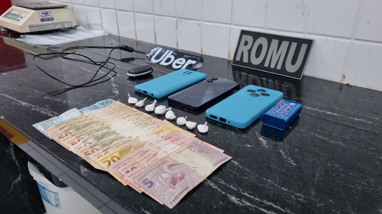 Delivery de cocaína: traficantes que usavam falso serviço de aplicativo de carona são presos pela Romu no São Cristóvão
