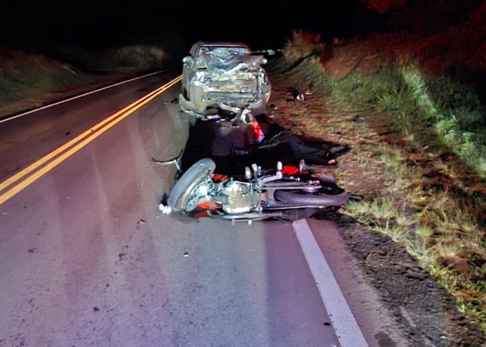 Passageiro de moto morre em grave acidente na PR-489, entre Xambrê e Umuarama