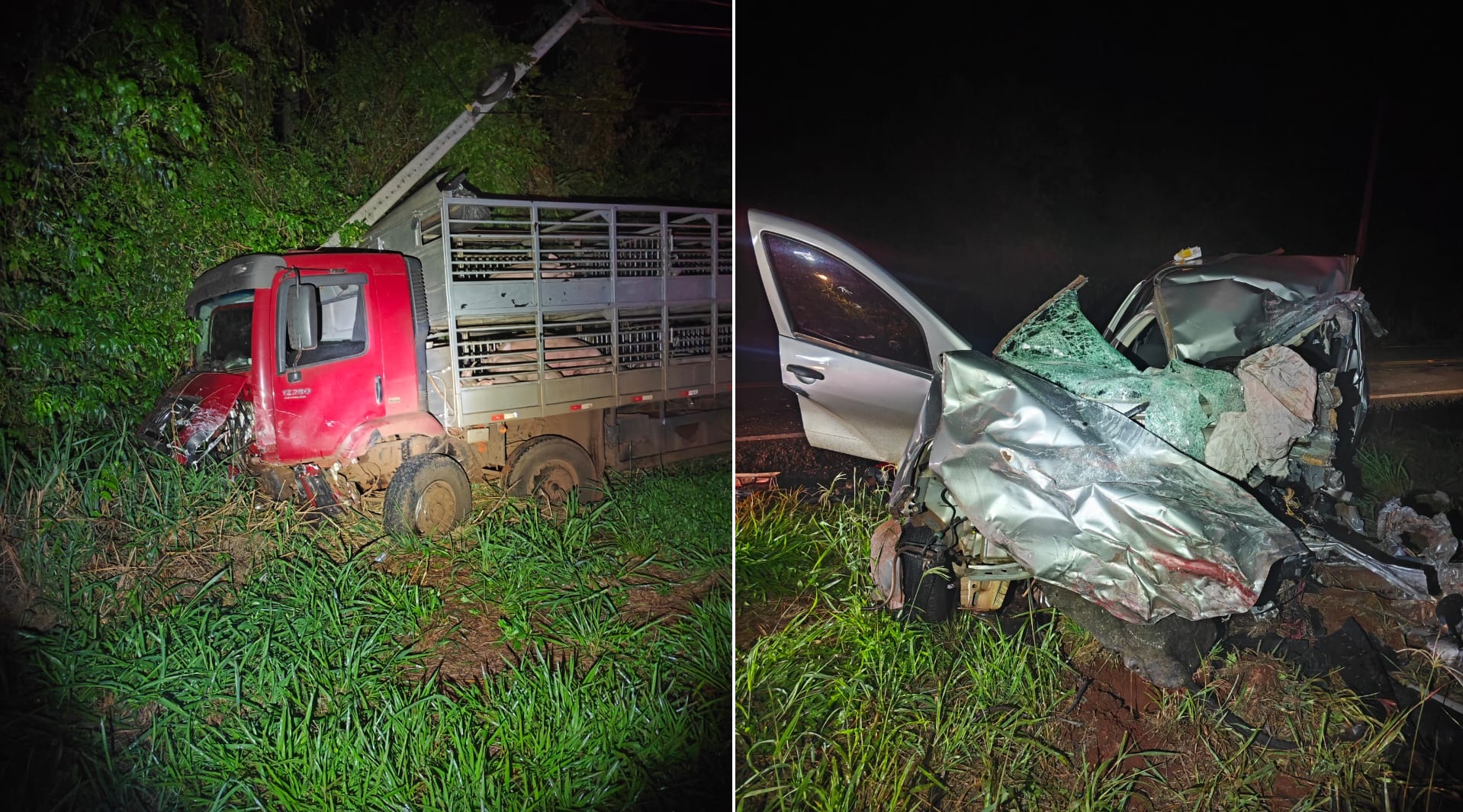 Caminhão com placas de Cascavel se envolve em acidente com morte em Toledo