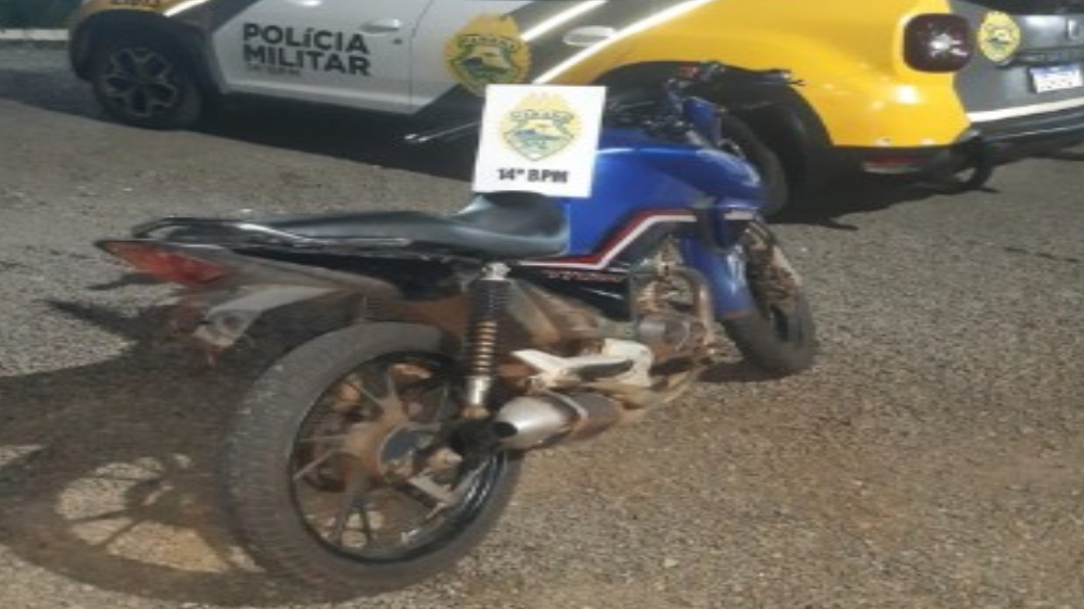Polícia Militar recupera motocicleta roubada em São Miguel do Iguaçu