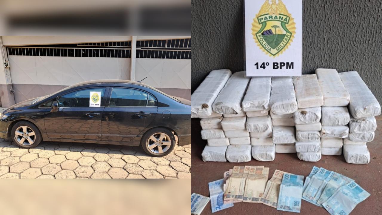 PM apreende 30 Kg de maconha em Foz do Iguaçu