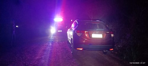 Imagem referente a Honda HR-V furtado em Toledo é localizado na Estrada Chaparral, em Cascavel