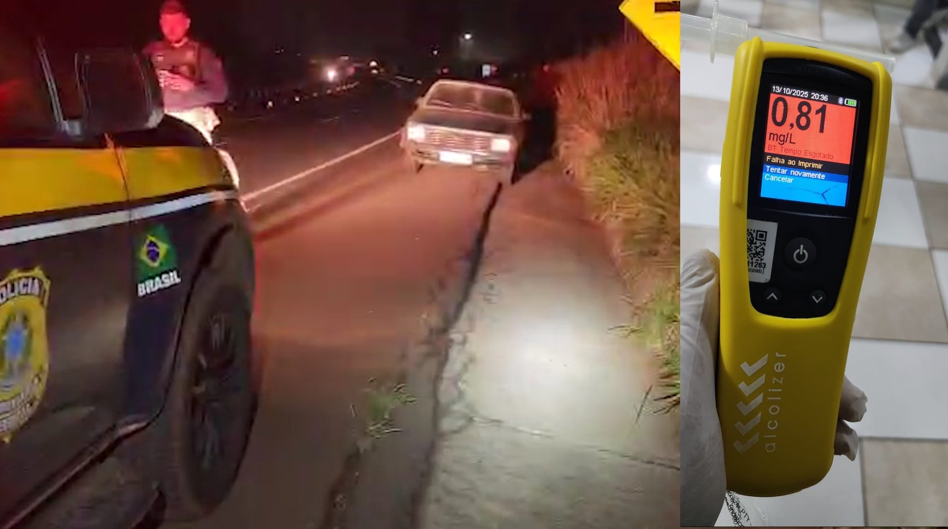Com Corcel e carregando 'camelinhos', jovem é detido pela PRF por embriagues