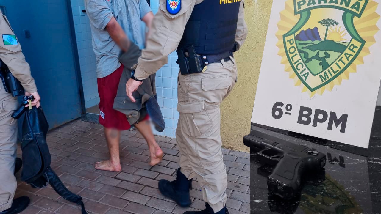 Ladrão é detido após realizar assalto com simulacro de arma de fogo no Centro