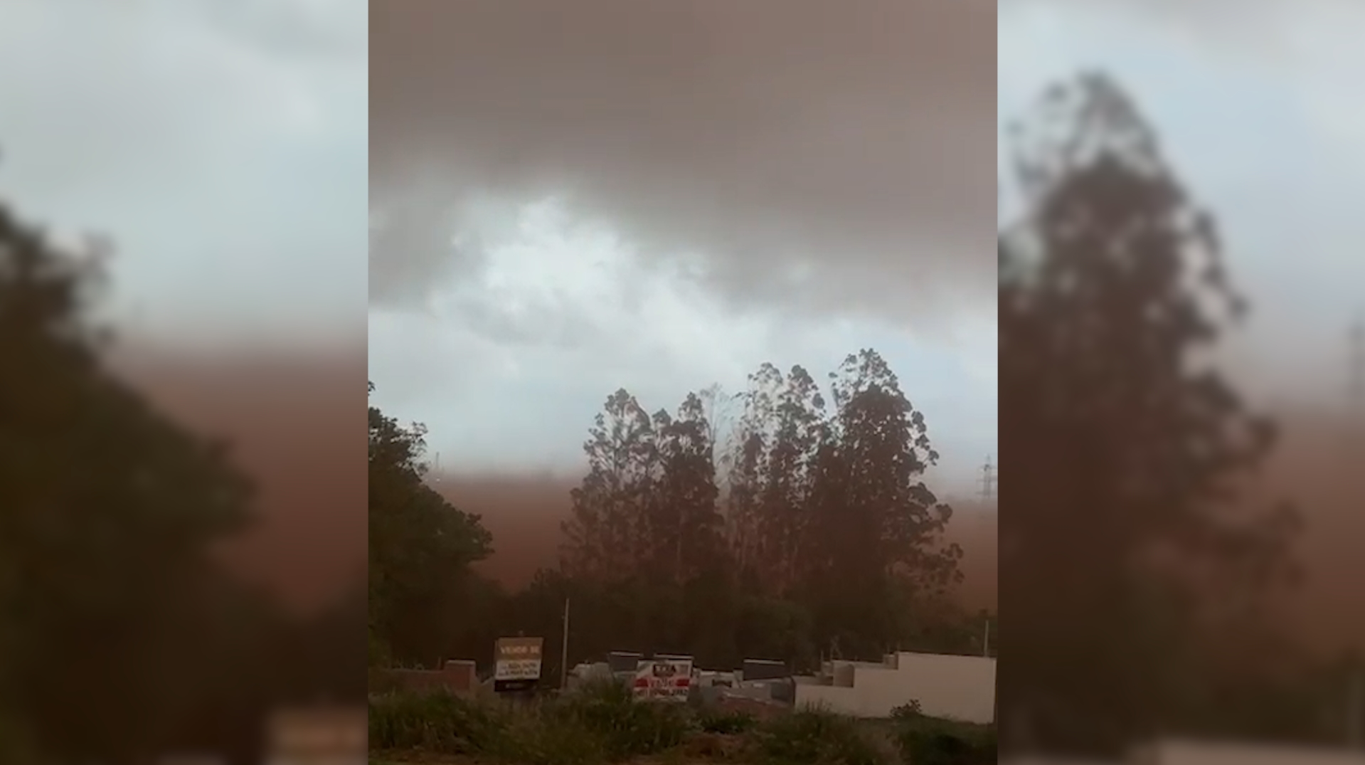Ventos atingem 110,5 km/h em Cascavel nesta quinta-feira