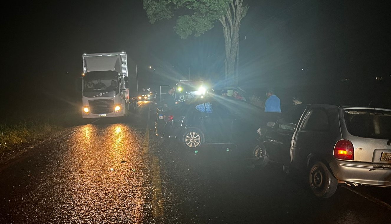 Engavetamento: grave acidente na PR-364 envolve 6 veículos e deixa quatro feridos entre Palotina e Terra Roxa