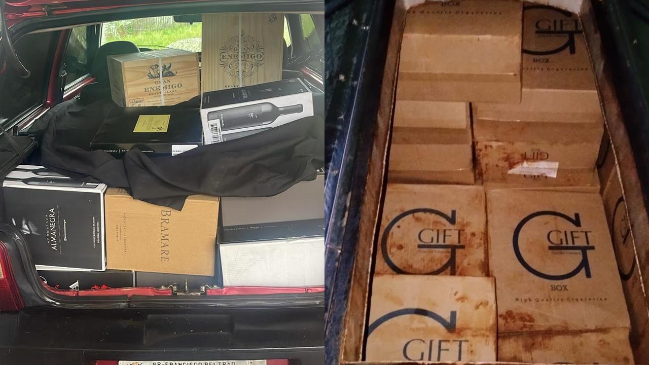 Veículos carregados com cigarros e vinhos são apreendidos no Sudoeste do Paraná