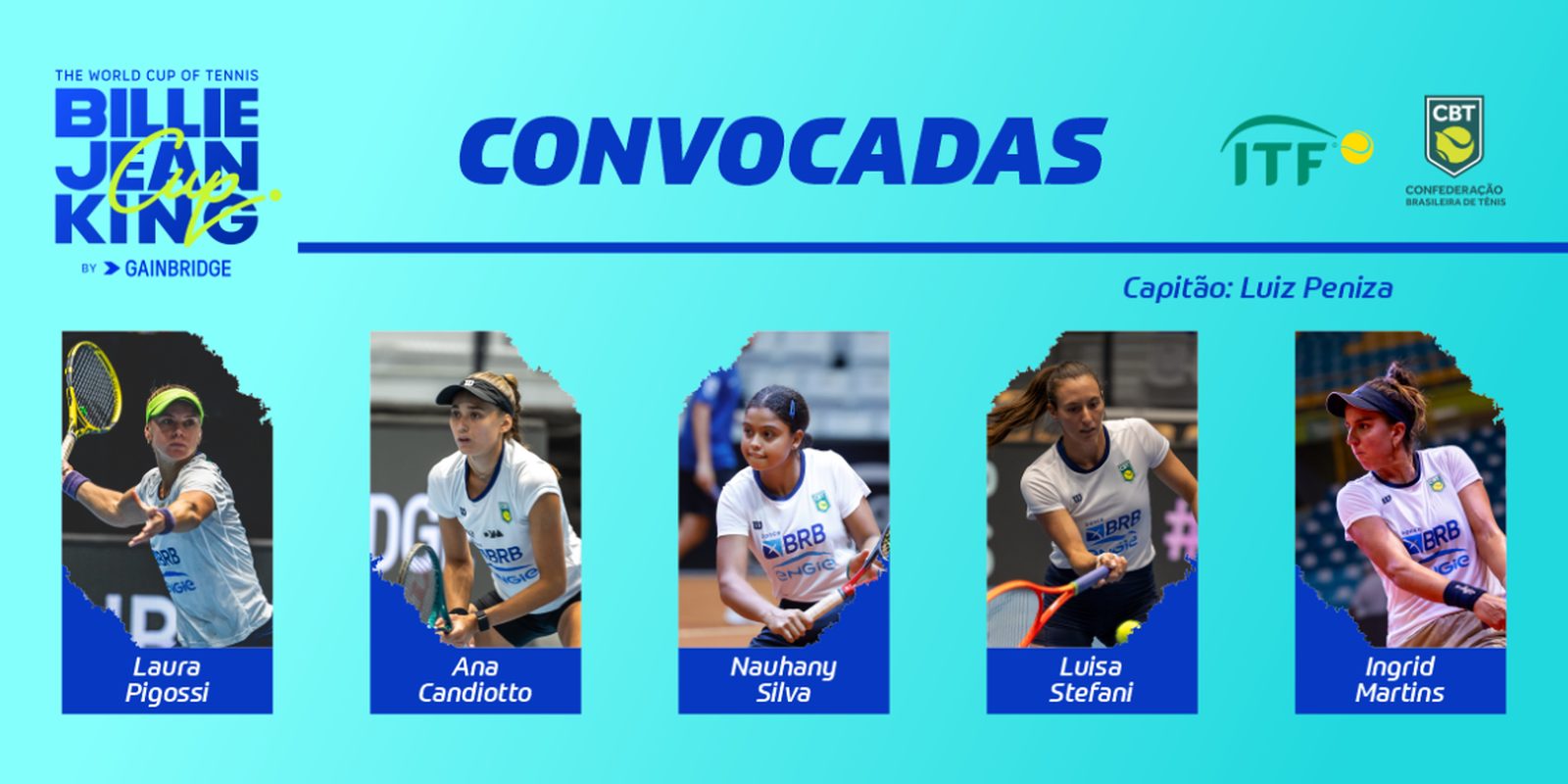 Tênis: seleção é convocada para playoffs da Billie Jean King Cup Imagem referente a Tênis: seleção é convocada para playoffs da Billie Jean King Cup