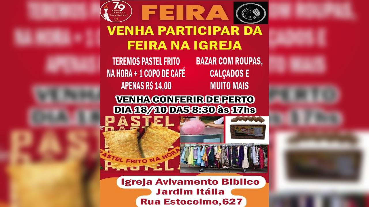 Igreja Avivamento Bíblico realiza bazar beneficente neste sábado (17) em Cascavel