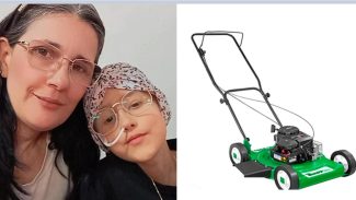 Após perder o emprego, pai de Yasmin, que luta contra o câncer, precisa de ajuda para comprar uma máquina de cortar grama