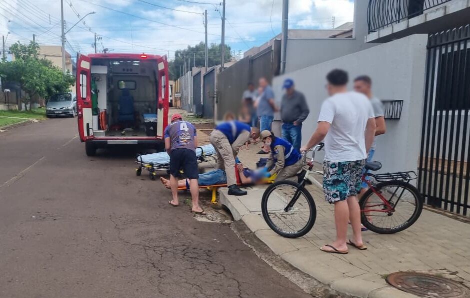 Adolescente fica ferido em acidente com bicicleta no Nova Cidade Adolescente fica ferido em acidente com bicicleta no Nova Cidade