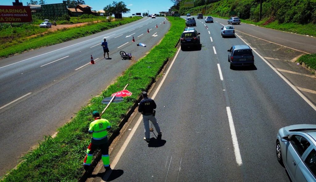 Idoso de 75 anos morre após colisão na BR-376 em Mandaguari