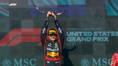 F1: Verstappen voa e triunfa em Austin à frente de Norris e Leclerc Imagem referente a F1: Verstappen voa e triunfa em Austin à frente de Norris e Leclerc