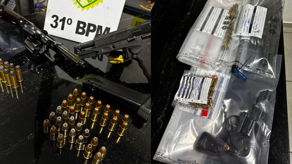 Polícia Militar prende dois homens por porte ilegal de armas de fogo de calibre restrito em Corbélia Polícia Militar prende dois homens por porte ilegal de armas de fogo de calibre restrito em Corbélia