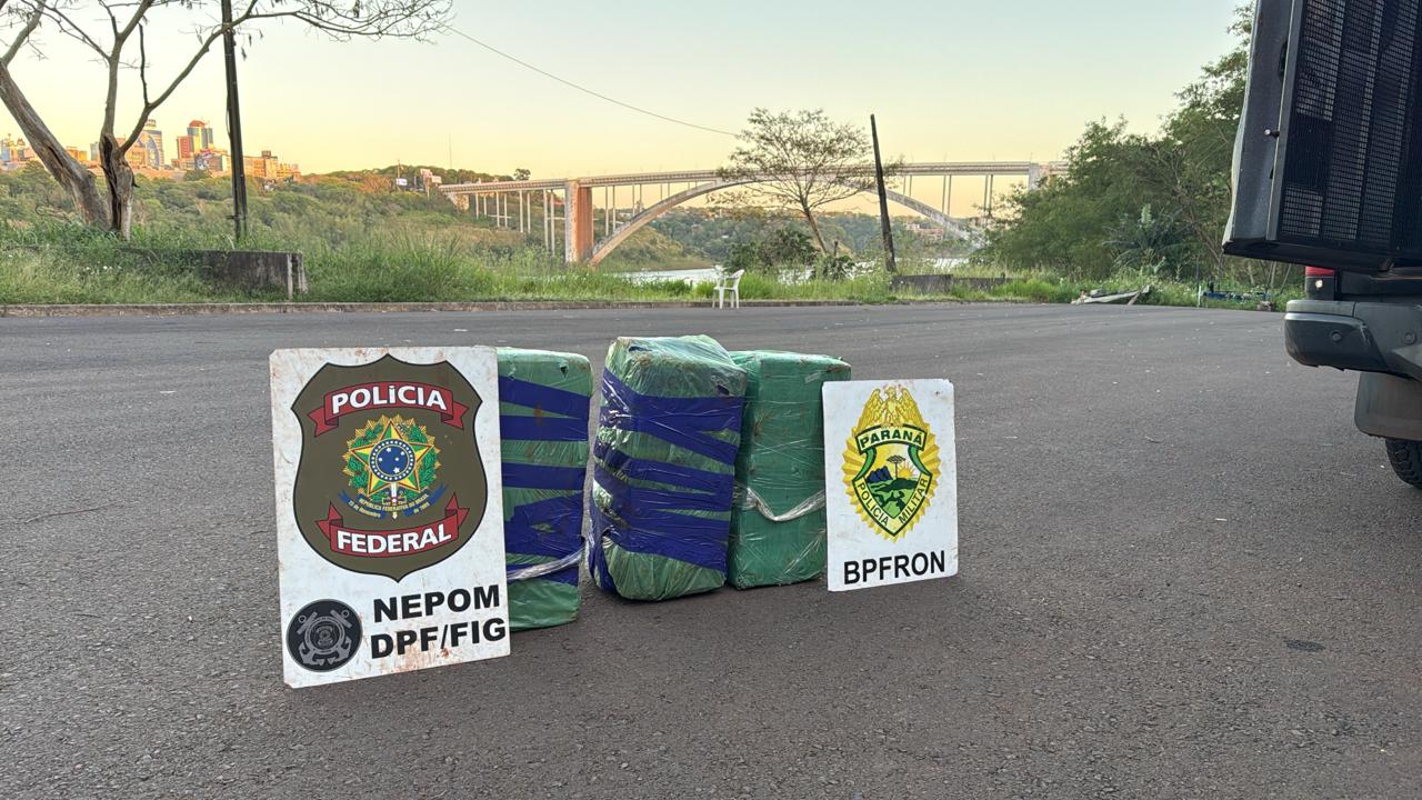 Drogas e cigarros são apreendidos na Região de Fronteira em Foz do Iguaçu