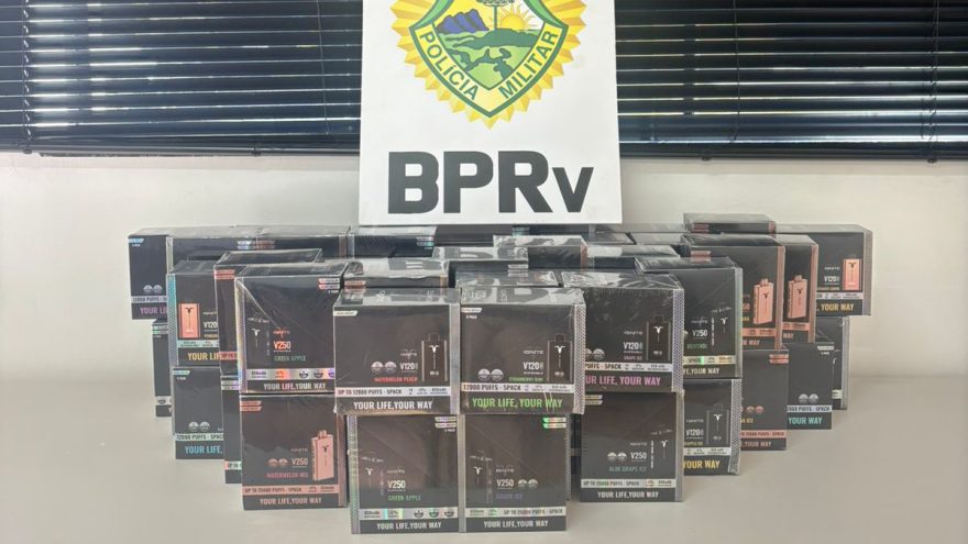 PMPR apreende 325 unidades de cigarro eletrônico em Santa Tereza do Oeste