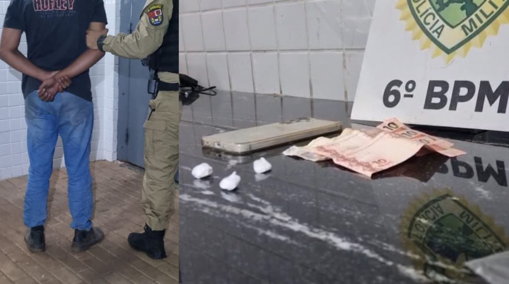 Menor envolvido com o tráfico de drogas é apreendido pela PM no Bairro Santa Felicidade