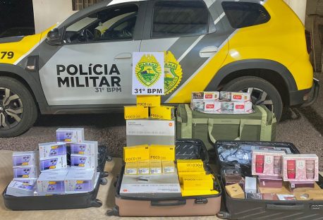 Operação policial intercepta ônibus e encontra contrabando e descaminho em Formosa do Oeste