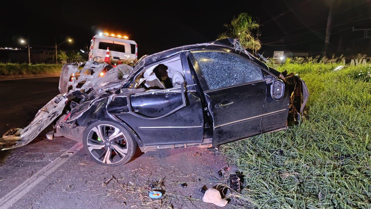 Motorista morre após carro colidir contra palmeira na BR-376, em Sarandi