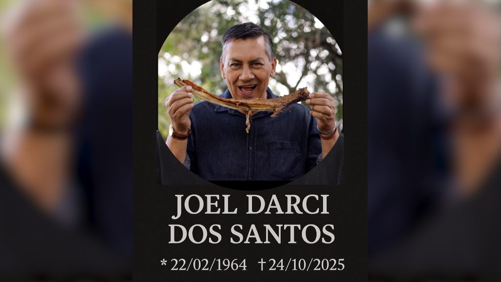 Familiares comunicam o falecimento de Joel Darci dos Santos, 61 anos Familiares comunicam o falecimento de Joel Darci dos Santos, 61 anos