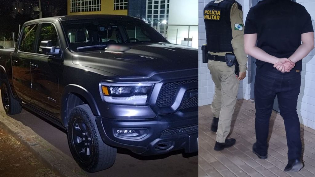 Jovem com Dodge Ram foge em alta velocidade pelas ruas de Cascavel, mas é capturado pela PM Jovem com Dodge Ram foge em alta velocidade pelas ruas de Cascavel, mas é capturado pela PM