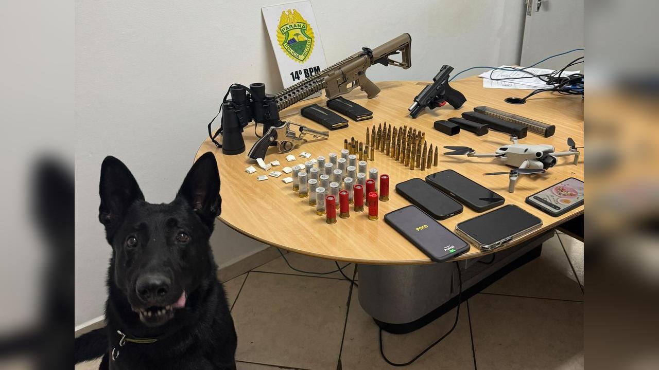Trio é preso com arsenal, haxixe e drone em ação policial em Foz do Iguaçu