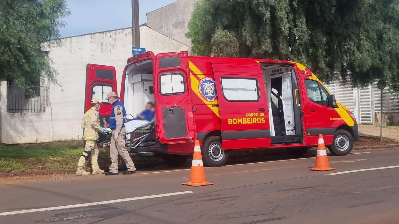 Acidente na Avenida Comil deixa motociclista ferido Acidente na Avenida Comil deixa motociclista ferido