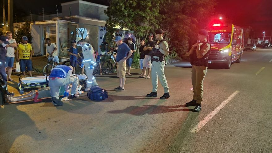 Ciclista fica ferido em acidente de trânsito no Bairro Esmeralda