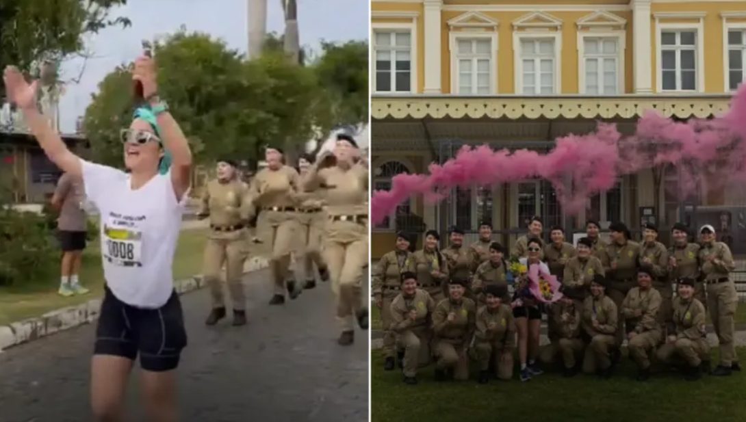 Emocionante: Policiais prestam homenagem a colega em corrida contra o câncer