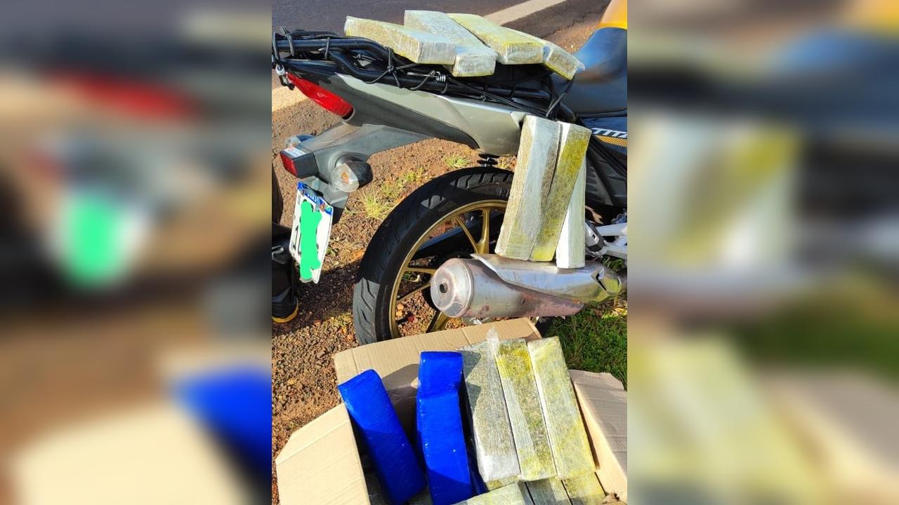 Motociclista é preso com mais de 30 quilos na PR-364, em Terra Roxa
