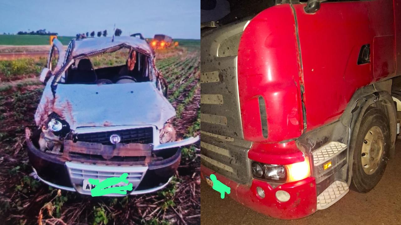 Veículo com placa de Cascavel se envolve em colisão na PR-182