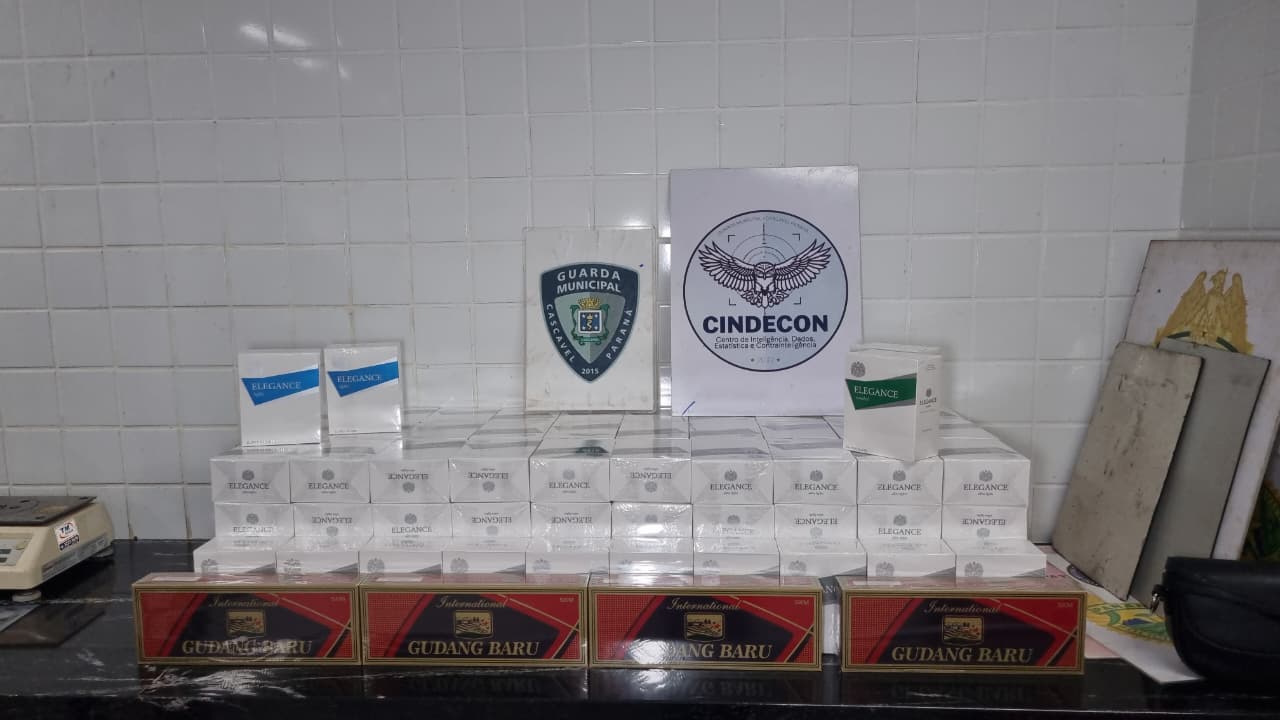 GM apreende carga de cigarros contrabandeados na rodoviária de Cascavel