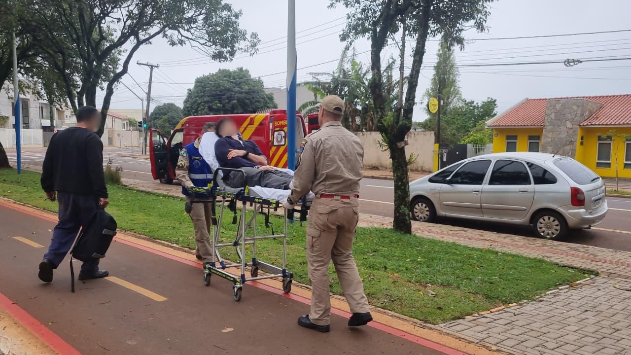 Jovem cai do patinete e é socorrido no Bairro Maria Luíza