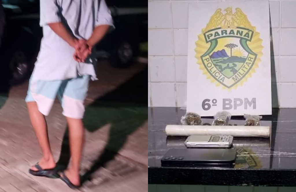 Jovem de 20 anos é detido com porções de maconha e balança de precisão na Região Norte Jovem de 20 anos é detido com porções de maconha e balança de precisão na Região Norte