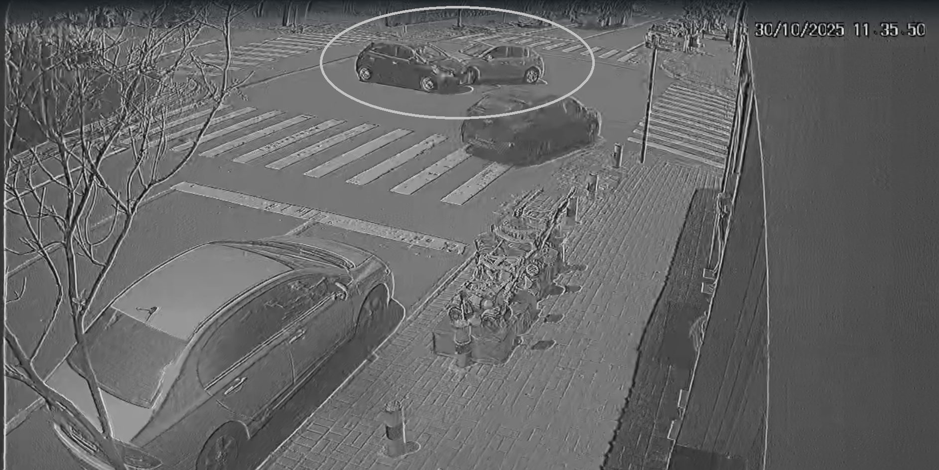 Câmera de segurança registra acidente na Avenida Papagaios