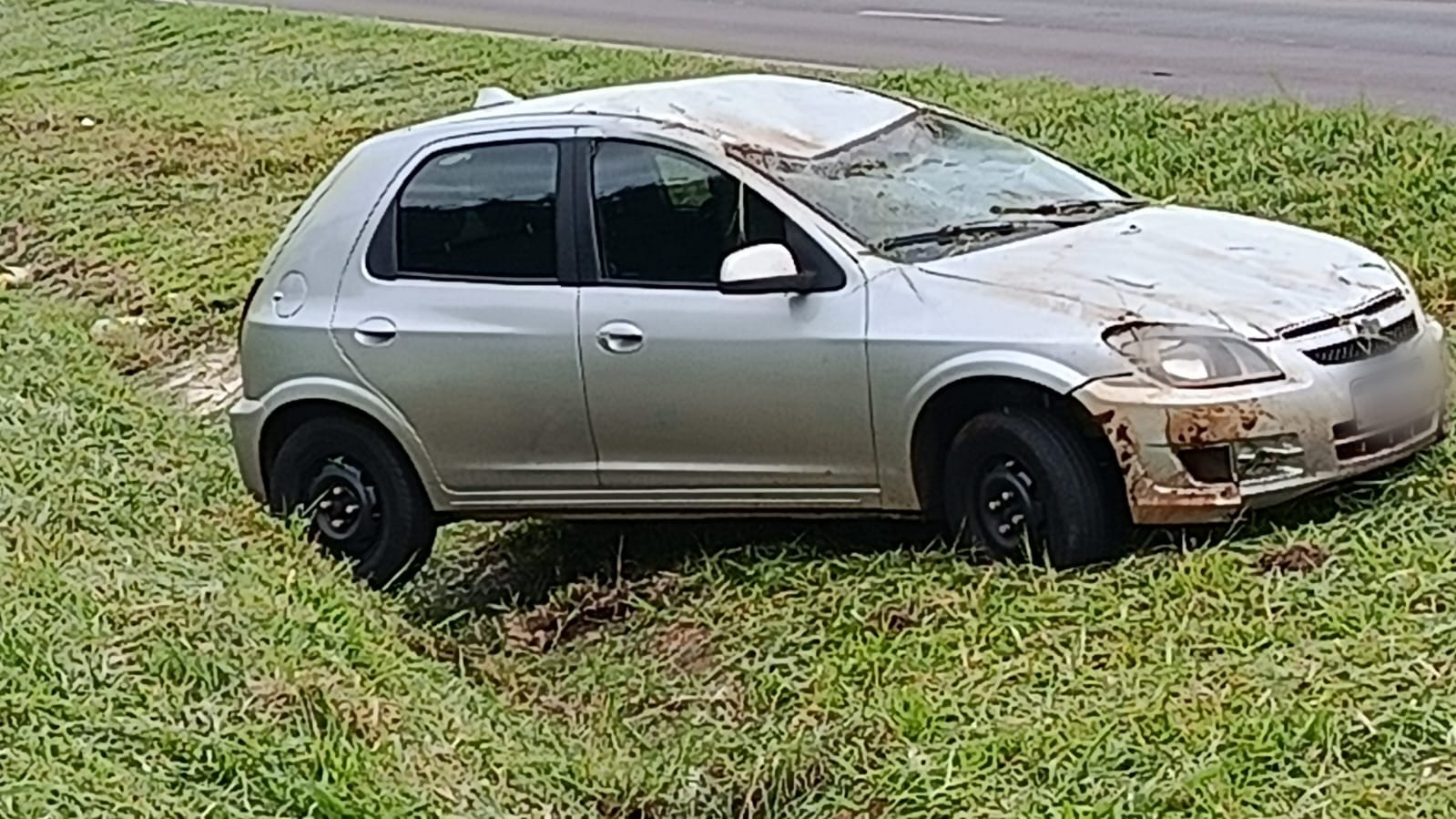 Mais um capotamento é registrado na mesma curva da BR-163 entre Toledo e Cascavel
