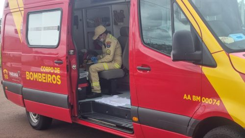 Motociclista é socorrido pelo Siate após acidente de trânsito no Brasmadeira Imagem referente a Motociclista é socorrido pelo Siate após acidente de trânsito no Brasmadeira
